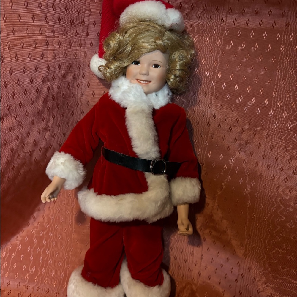 Red Santa Claus Doll with White Trim